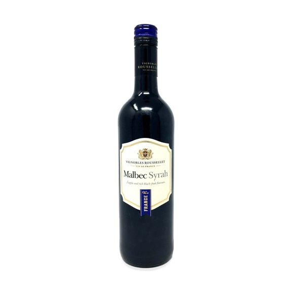 Malbec Syrah Vin De France Supple And Rich Black-fruit Flavours 75cl Vignobles Roussellet